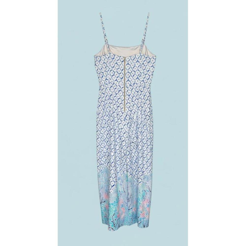 Lilly Pulitzer Sea La Vie Sandra Maxi Jumpsuit Belt Size 2 - Picture 6 of 15
